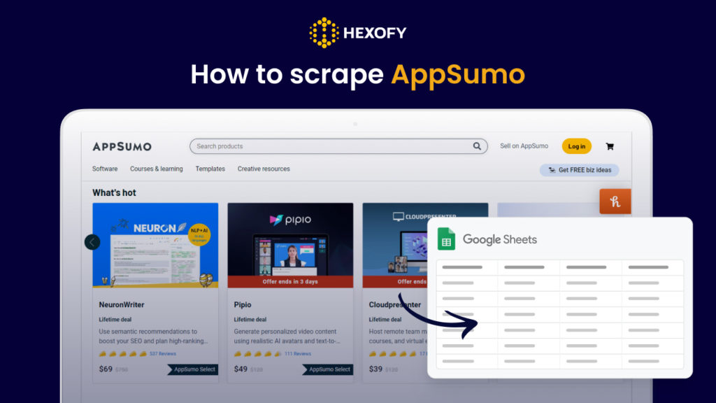 How to scrape AppSumo