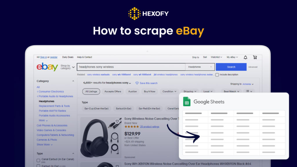 How to scrape eBay