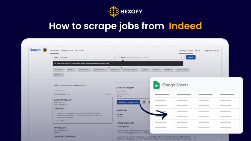 How to scrape jobs from Indeed