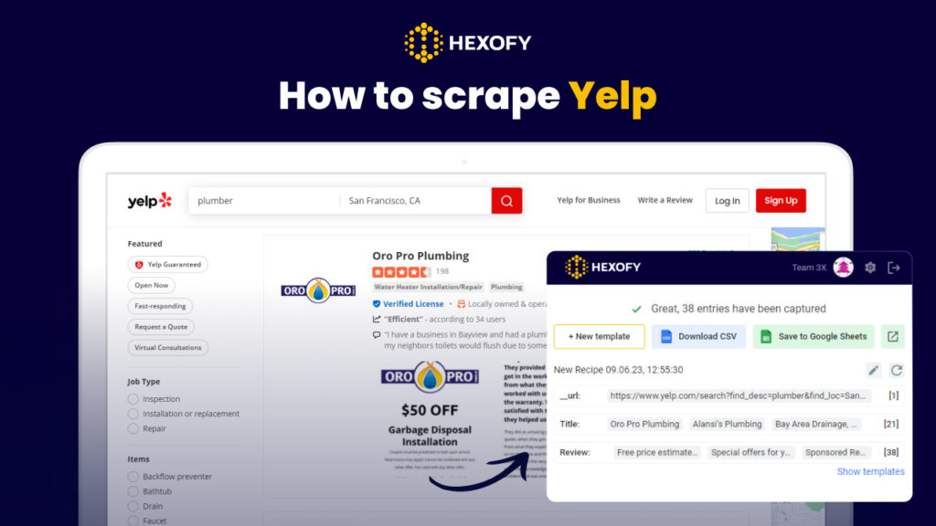 How to scrape Yelp