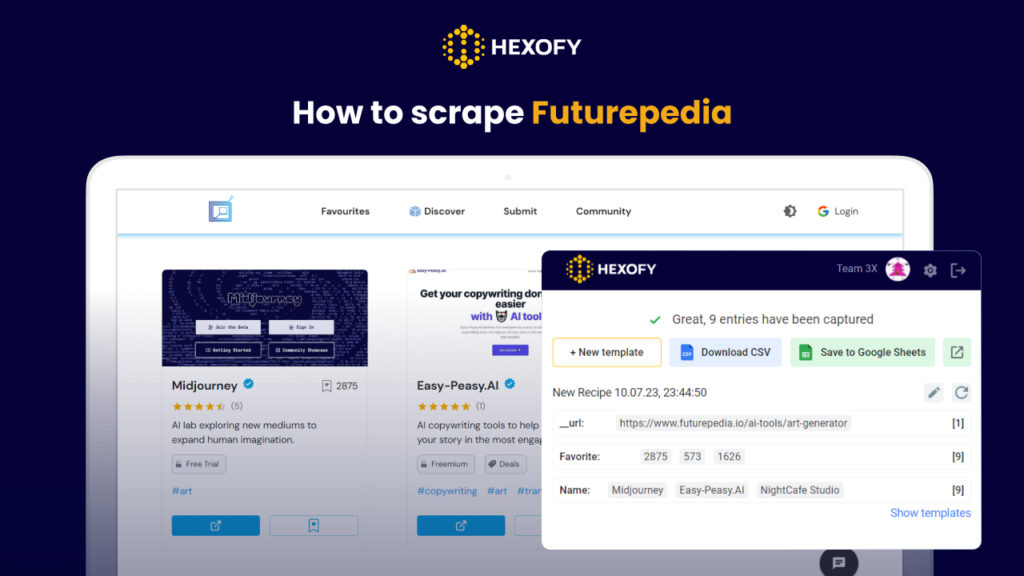 How to scrape Futurepedia