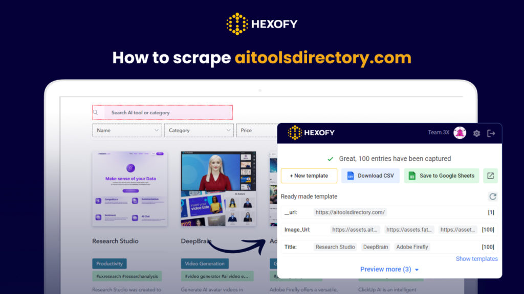 How to scrape aitoolsdirectory.com